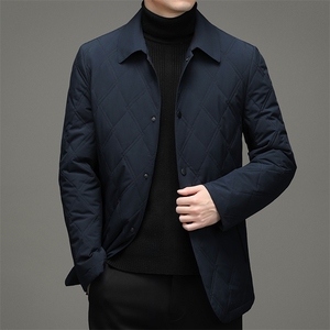 冬季外套男棉衣中年商务翻领棉服休闲上衣爸爸装棉袄2023新款图片