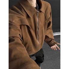 【有货】DJKF302-P78美式高街呢料廓形外套男款春秋季潮牌工装，男装夹克，星座603-2