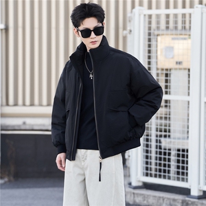 M-3XL B353 9501 P245 90白鸭绒黑色立领冬羽绒服 80-109g，男装羽绒服，电商B353