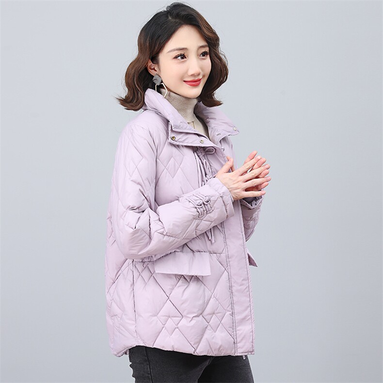 2023冬季时尚简约优雅休闲潮流保暖复古羽绒服,女装羽绒服,独衣靓