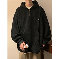 现货水洗脏脏布加绒大码连帽卫衣WY10078-特P45加绒特P50，男装卫衣，电商A059