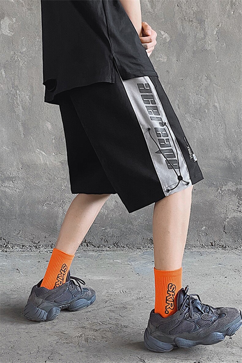 【】A003-HK7185-P40夏装新款拼接撞色短裤水泥墙,男装休闲裤,电商A003