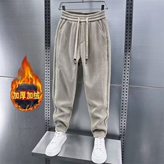 束脚裤青少年潮冬季宽松腰束脚长裤休闲裤加绒灯芯绒哈伦裤宽松型，男装休闲裤，星座506A