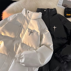 立领棉衣男冬季新款潮牌小众面包服美式高街羽绒棉服MF183-P105，男装棉衣，星座412
