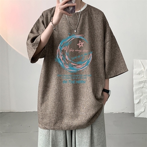 风复古亚麻短袖男棉麻t恤男半袖 ZT71341-P35图片