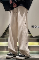XZ616秋冬新款加厚不规则活页拼接排扣休闲长裤TY1126P65控88，男装休闲裤，星座512A（原616）