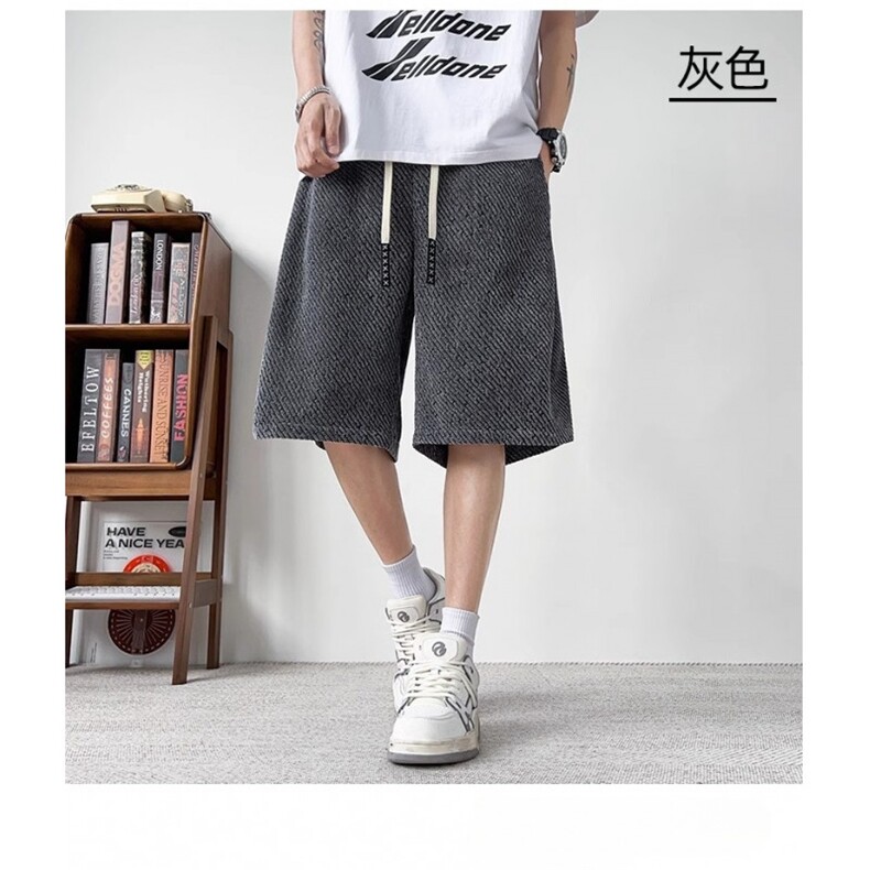 W83-P40潮流纹理感2025新款冰丝男士休闲短裤,男装牛仔裤,星座617A-1（原B318A）