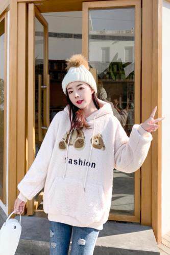 冬季颗粒绒卫衣，女装卫衣/绒衫，艾伊贝雪