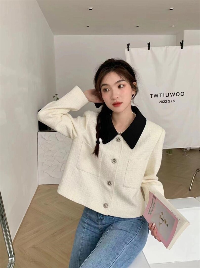 春季新款撞色小香外套,女装其它,她物