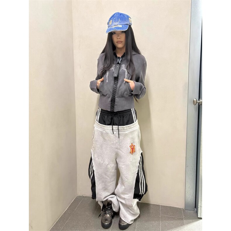 嘻哈潮牌双腰头休闲裤韩版男裤子D328-AK7728-P88,男装休闲裤,电商D328
