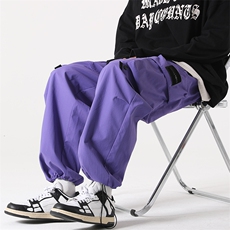 港风工装休闲裤男宽松直筒束脚伞兵裤KP803P55，男装休闲裤，星座1204-3