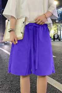 DK200 P34港风纳米皱运动休闲裤美式高街五分裤宽松直通图片