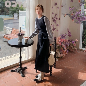 法式轻熟风衬衫马甲套装女2025春新款设计感收腰显瘦阔腿裤三件套图片