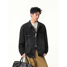 水洗牛仔外套男款春美式痞帅上衣服宽松休闲工装夹克JK1320-P128，男装工装外套，星座1103-3