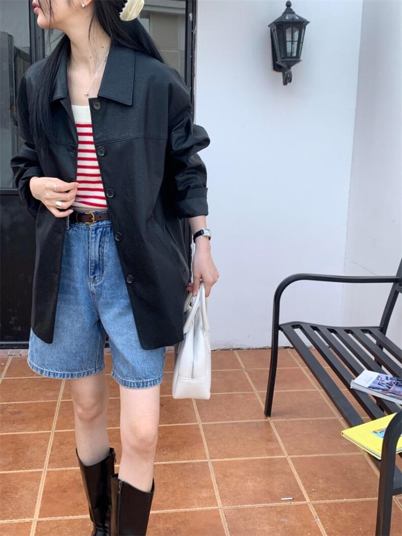 不规则纹路皮衣，女装皮衣，BD