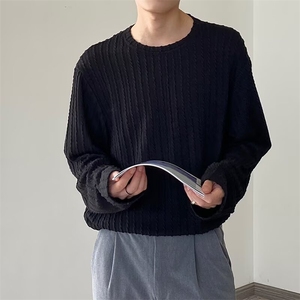 长袖男士宽松圆领打底衫简约新款潮流百搭日系流行WY49-P33