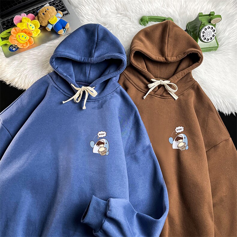 WY2239-P35加绒款-P40纯棉连帽卫衣男大码运动帽衫宽松薄,男装卫衣,电商A040