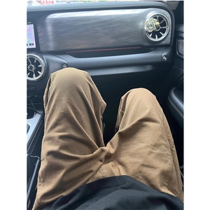 复古宽松直筒休闲裤男春秋季卡其色工装阔腿裤潮牌 KD45图片