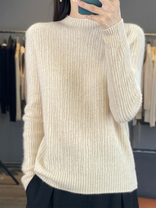 2025年秋季新款百搭一线条纹，女装羊毛衫，浙麦羊绒