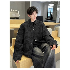 2026新款蝴蝶翻领外套宽松时尚高级感休闲夹克上衣W355TP85图片