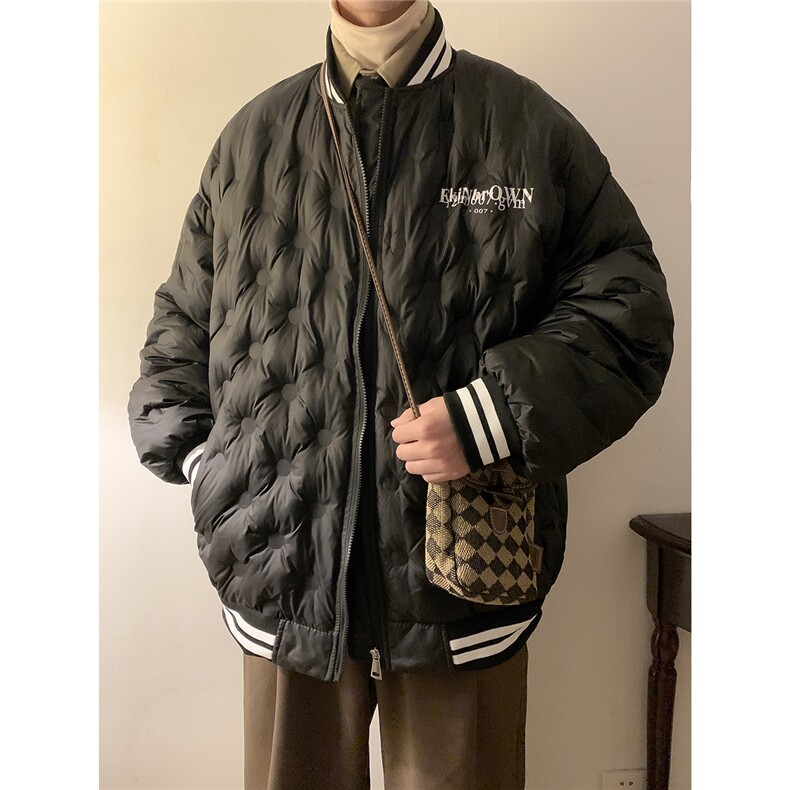 1港风定制面料宽松保暖棒球领大码M-5XL羽绒服外套8709P168控229，男装羽绒服，星座226-2