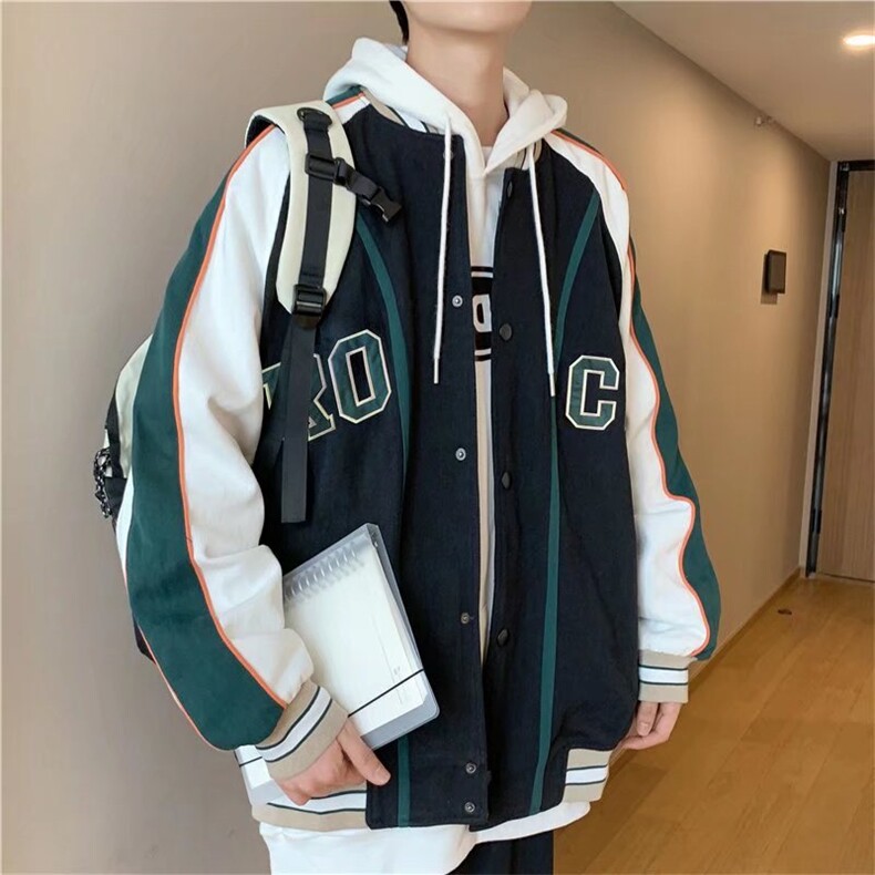 潮流夹克潮男春季棒球领夹克JJK6524P63,男装夹克,星座1116-2