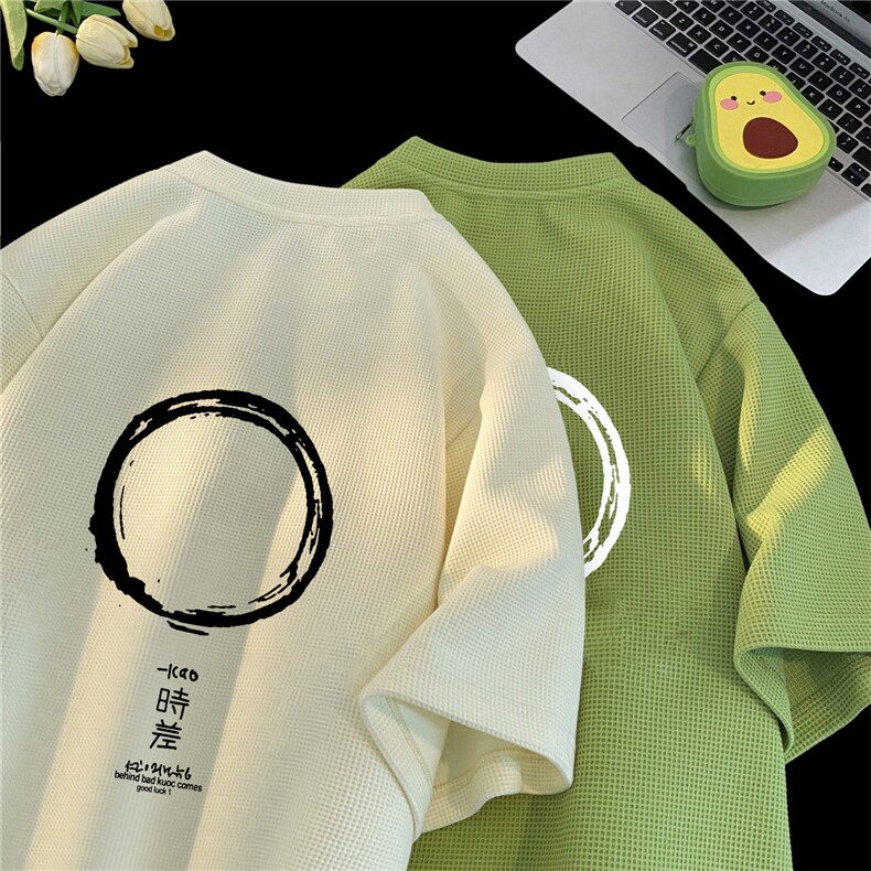 量大优重磅220克华夫格短袖T恤时差印花HT17-P20,男装T恤,星座508（原C305）