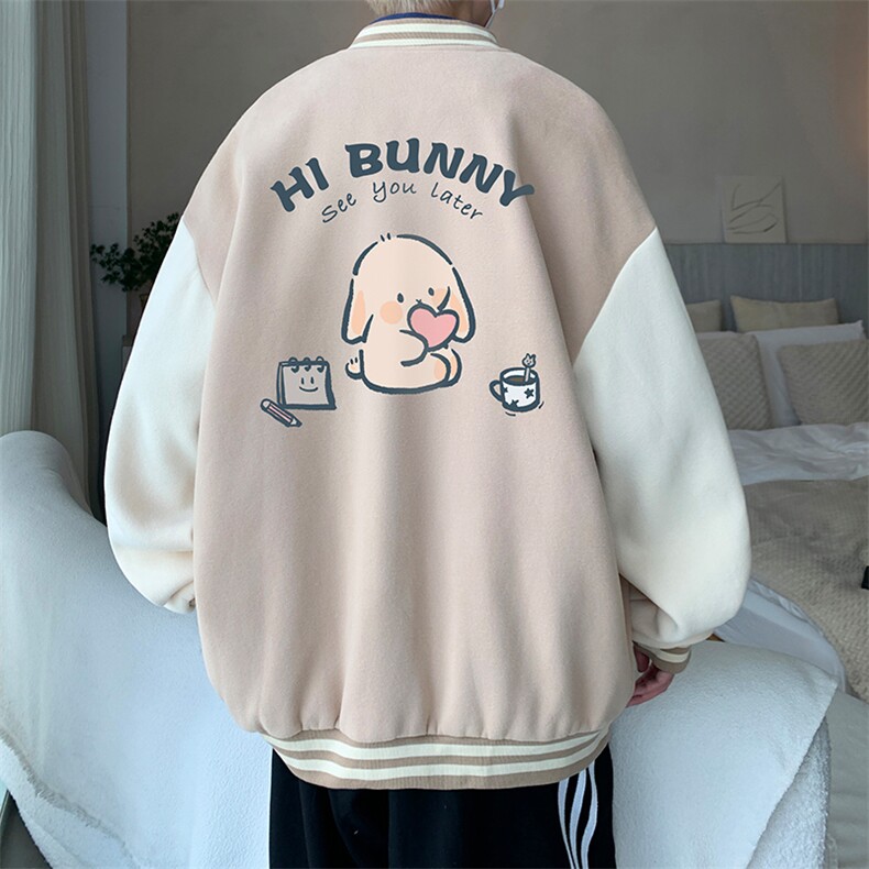 摇粒绒棒球服男大码开衫卫衣男夹克BF86314-P65,男装夹克,电商A040