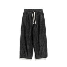 秋冬大码日系复古休闲裤直筒裤灯芯绒港风阔腿裤风K226/P65，男装休闲裤，钱塘713