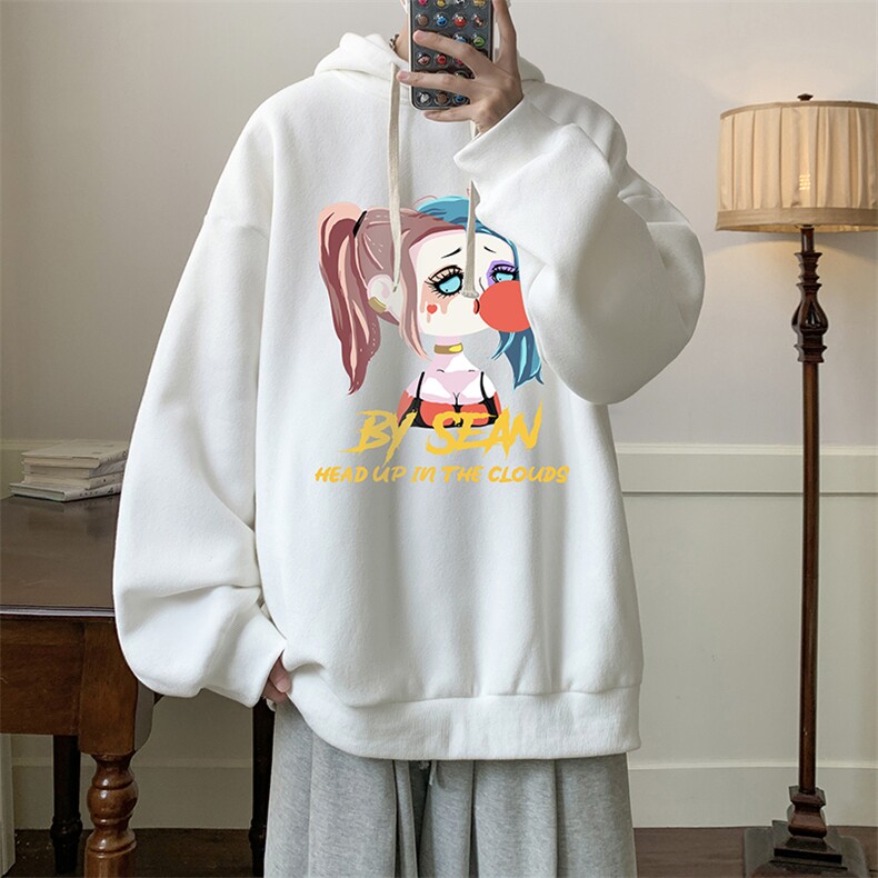 连帽卫衣男大码运动服帽衫外套WY2298-P35 加绒款-P40图片