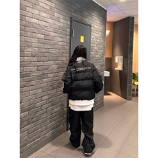 潮棉服外套男女情侣学院风美式复古条纹棉衣外套H995-P85网图，男装棉衣，电商B245