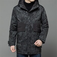 中年男迷彩中长款羽绒服男冬外套白鸭绒爸爸装上衣XXA7022-3-P365,男装羽绒服,电商B212（原钱塘6029）