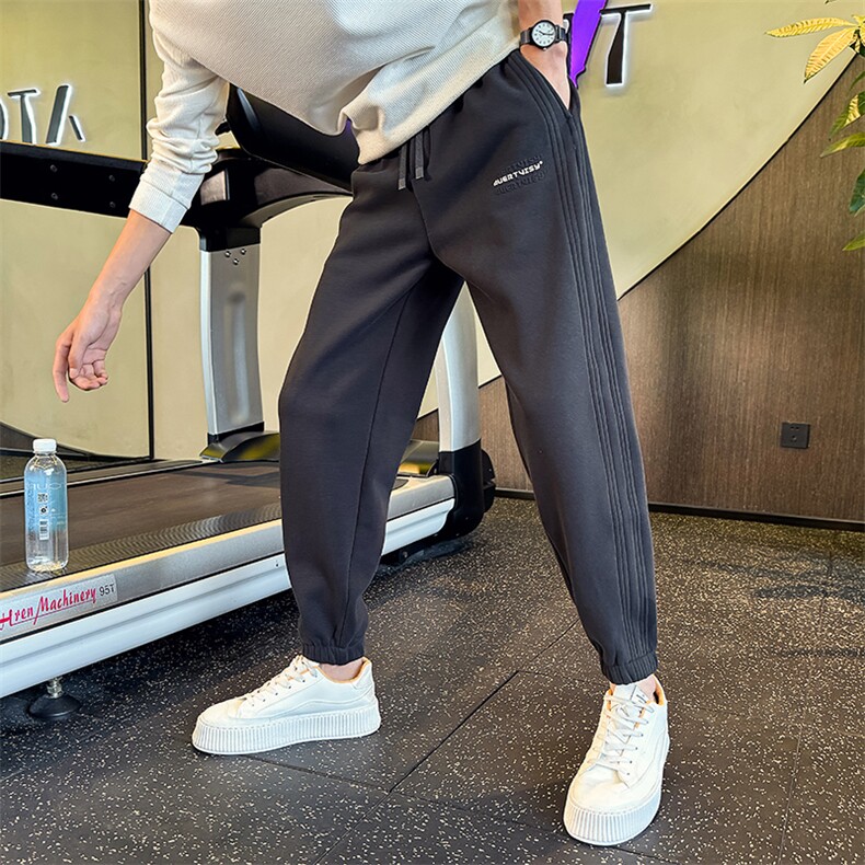 2025秋冬季休闲长裤男潮牌加绒加厚休闲小脚裤A313-1-882090-P78，男装卫衣，电商A313-1