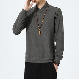 2026新款秋冬风长袖卫衣汉服盘扣中式保暖打底衫2378-P60图片