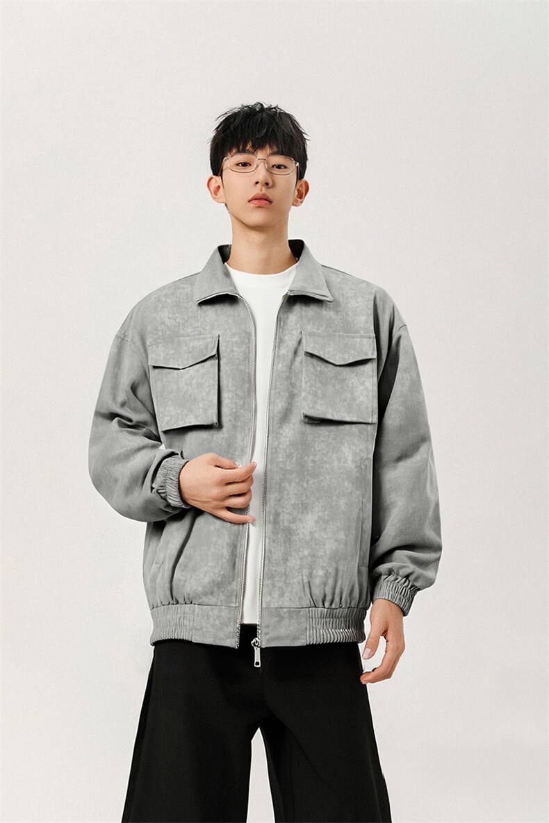 秋季新款2025扎染工装夹克男痞帅高级感立领外套-A2207TP65控108,男装夹克,电商B241