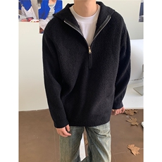 MY02拉链戴帽基础高品质套头毛衣P85，男装针织衫/毛衣，星座702(原615)