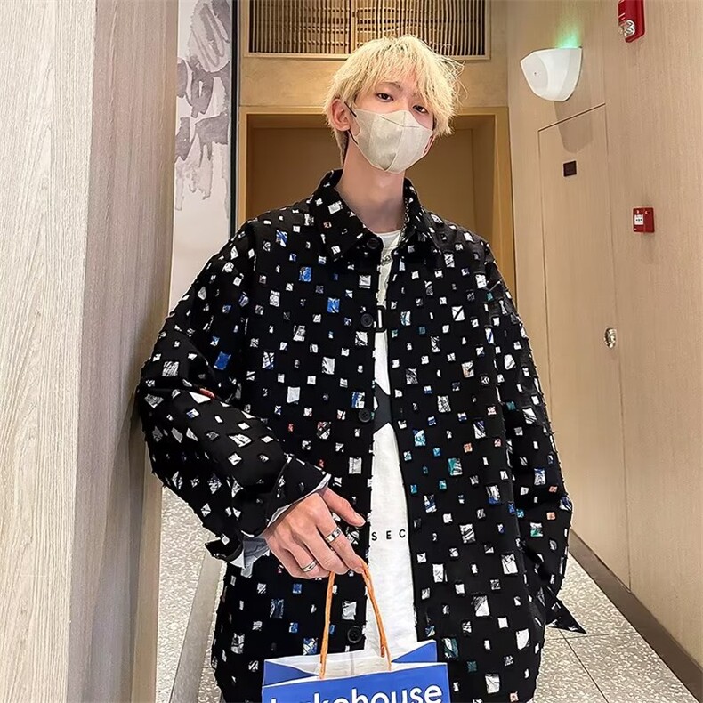青春流行男春季夹克文艺潮外套破洞夹克C152P80,男装夹克,星座1116-2