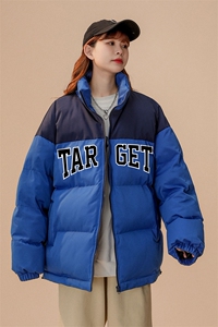 中性22冬季新款字母印花拼色立领棉服TPMY255P85控138特批无差价图片