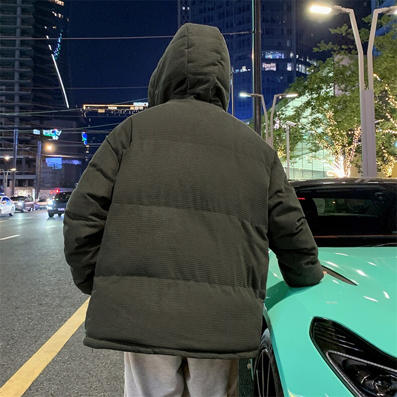 WASSUPHAPPY羊羔绒秋冬季男士加绒加厚棉衣潮流连帽棉服保暖外套,男装棉衣,电商B306