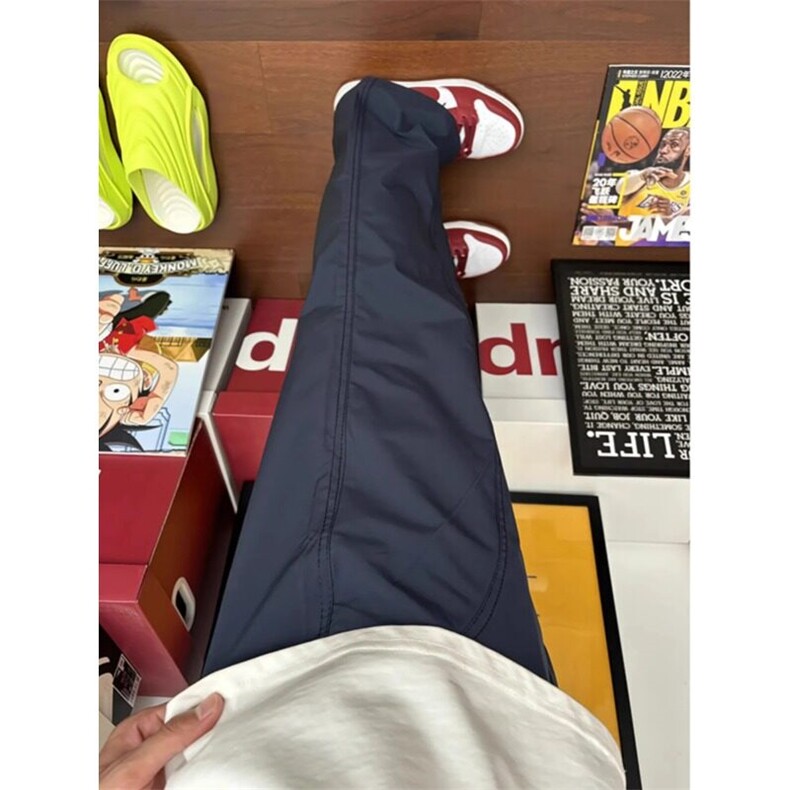 美式微喇裤子男夏季斜切速干冲锋裤软壳防水防风直筒显腿长休闲裤,男装休闲裤,星座908-1