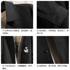 CS15239-P38长袖衬衫男士大码宽松衬衣男寸衫砖墙，男装衬衫，电商A040A