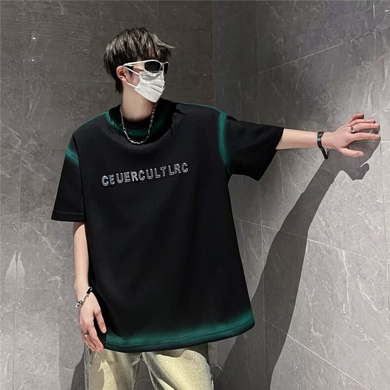 带垫肩夏季新款男休闲圆领短袖T恤CF16P38,男装T恤,星座1116-2