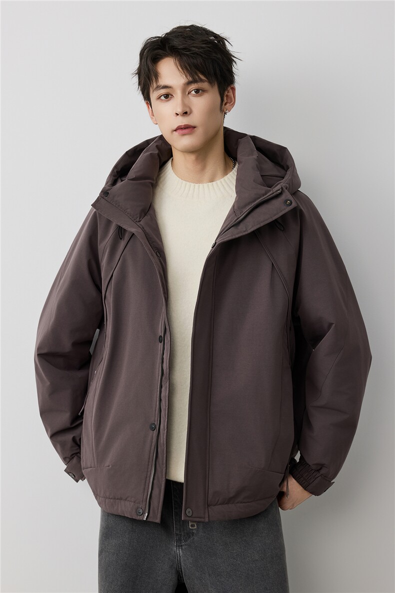 羽绒服男士秋冬季2025新款连帽加厚保暖冬装外套男上衣W5923,男装羽绒服,电商D215