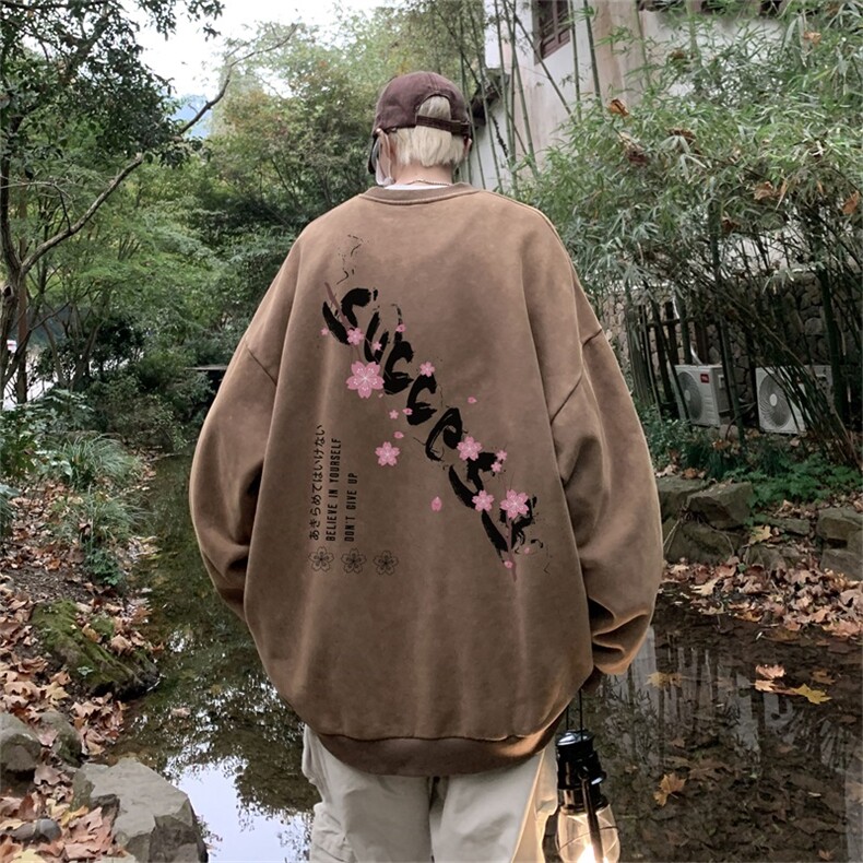 DSA028-SXCTF01 抖音品质水洗重磅卫衣男高品质65棉圆领卫衣图片
