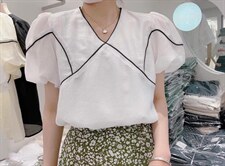 夏季泡泡袖上衣，其它，昕叶良品