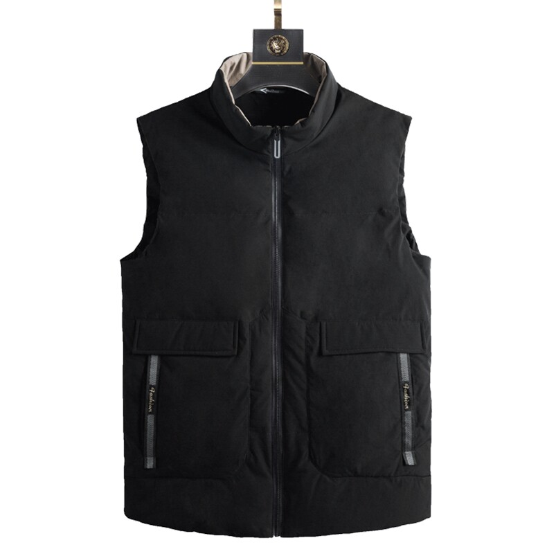 J939钱塘2020-1冬季男士衬衣领羽绒马甲90白鸭绒休闲保暖P190,男装羽绒服,钱塘207-1