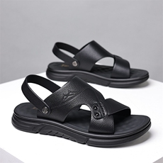 凉鞋男新款夏季休闲男式凉拖头层牛皮沙滩男鞋，男鞋凉鞋，电商A223