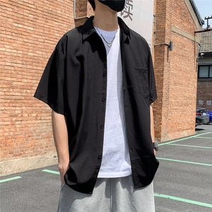 夏季新款衬衫潮流慵懒男方领衬衫C312P30图片