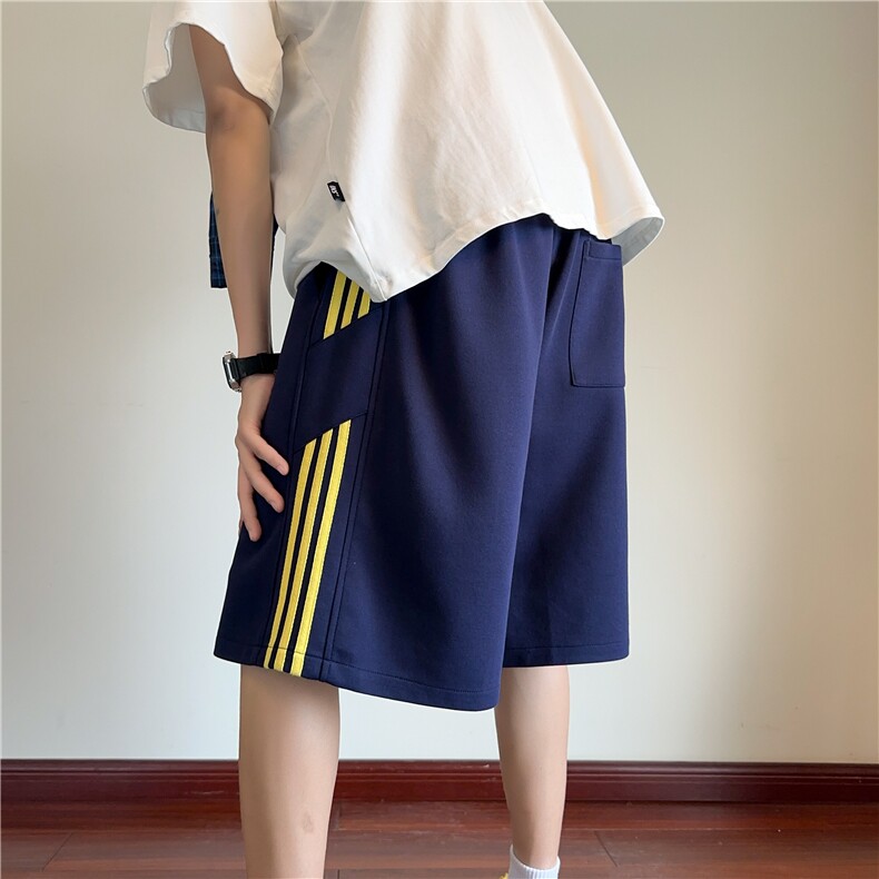 夏季新款美式运动条纹设计宽松休闲短裤B315-K25699-特p30控58,男装休闲裤,电商B315