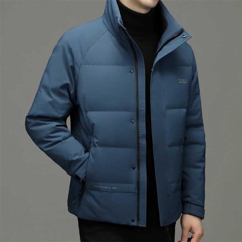 BJY15321钱塘2020-2冬季厚款保暖商务休闲立领中年男士羽绒服P230,男装羽绒服,钱塘207-2